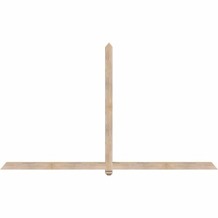 Ekena Millwork Eugene Smooth Timber Gable Bracket, Douglas Fir, 108"W x 63"H x 3 1/2"D x 3 1/2"F, 14/12 Pitch GBW108X63X0404EUG00SDF